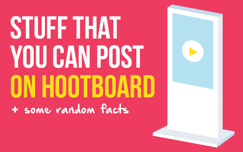 Infographic: Content that you can Post on HootBoard