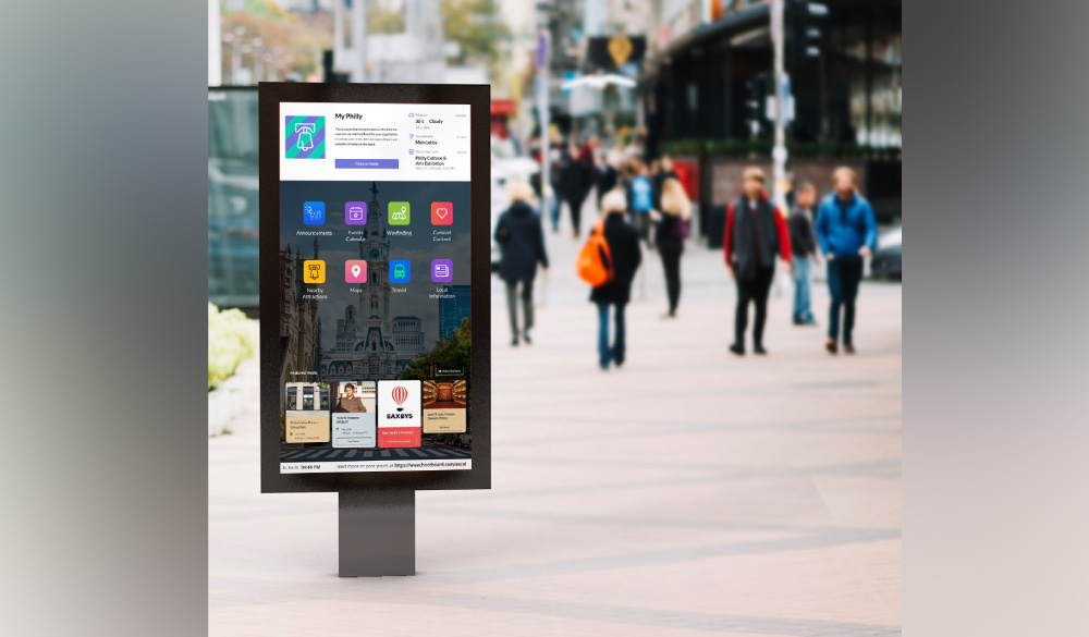 Downtown Wayfinding Signage with Interactive Kiosks