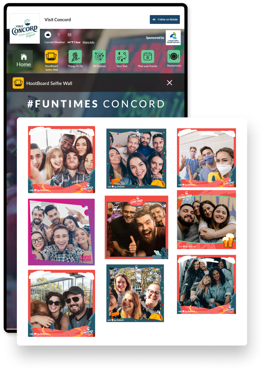 HootBoard Selfie Wall on Kiosk 