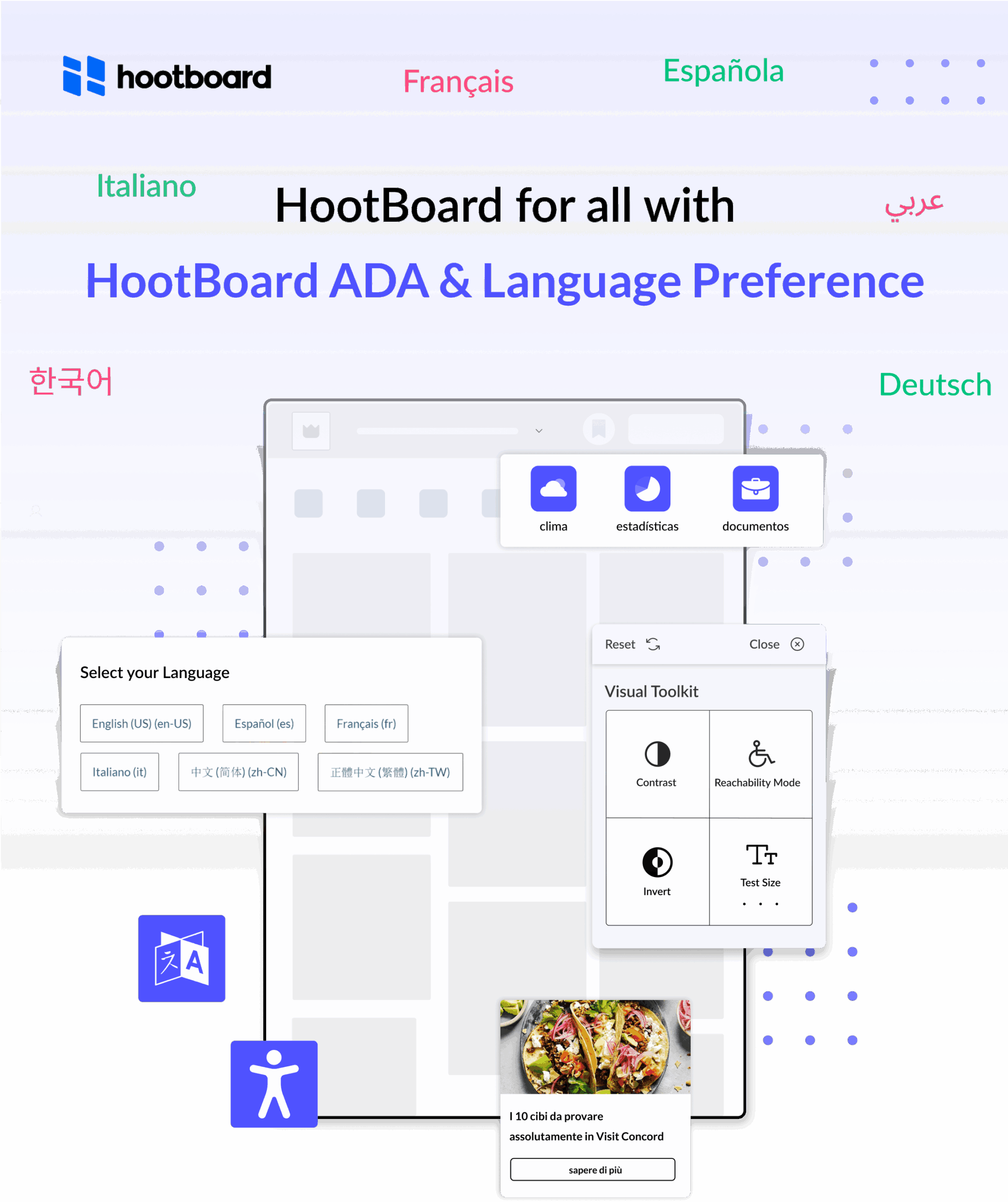 HootBoard ADA & Language Preference