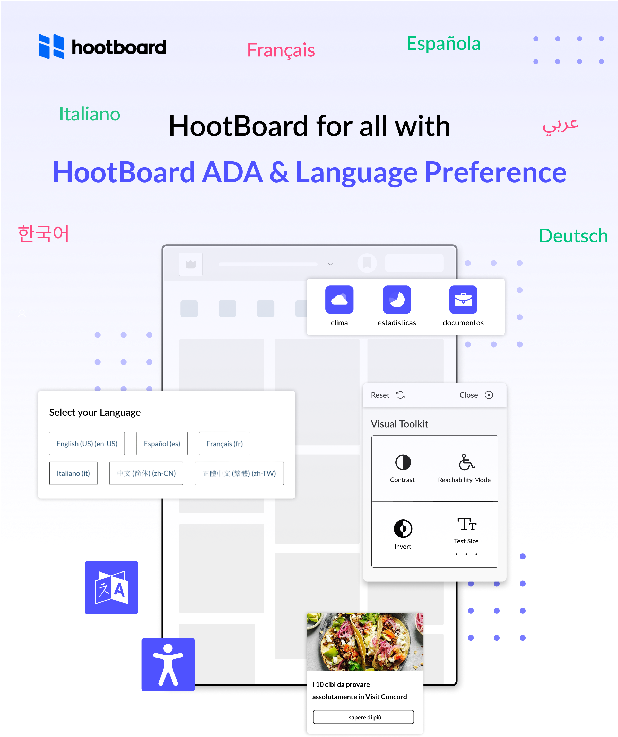 HootBoard ADA & Language Preference