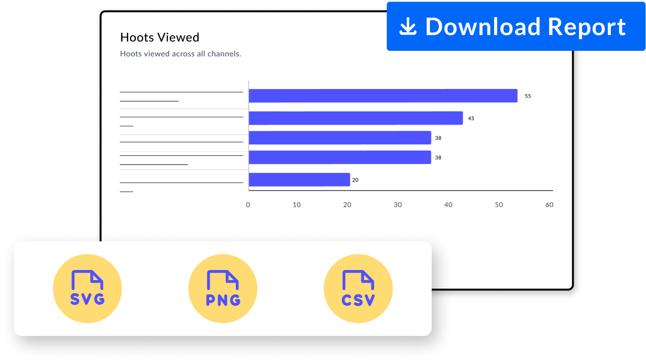 Types of download: HootBoard Analytics