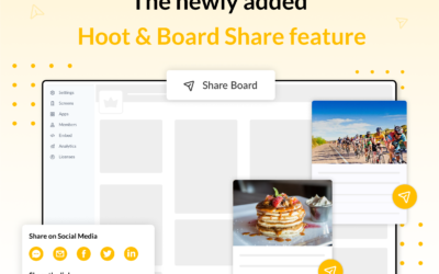 The newly added Hoot & Board Share Functionality