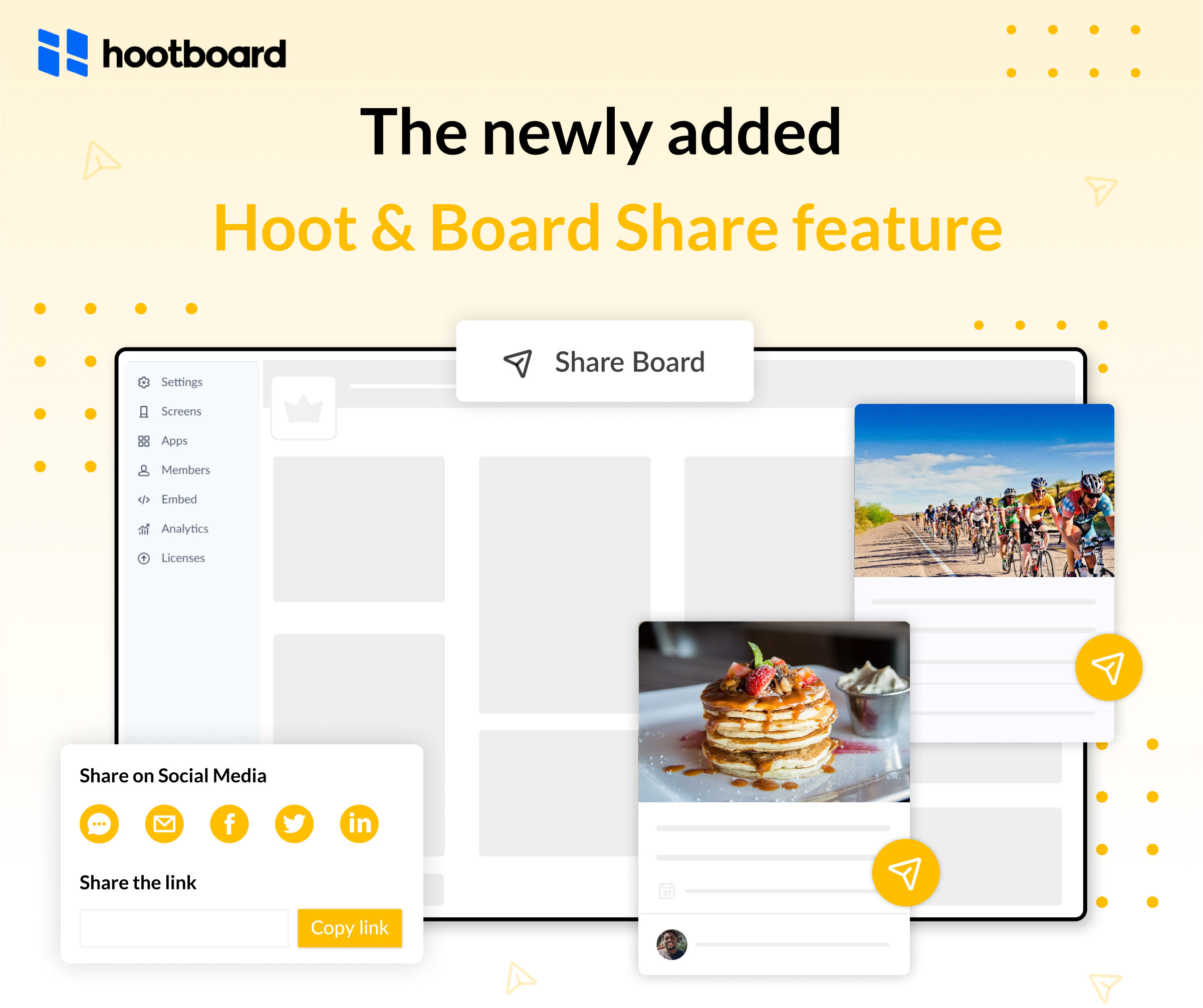 Hoot & Board Share Functionality