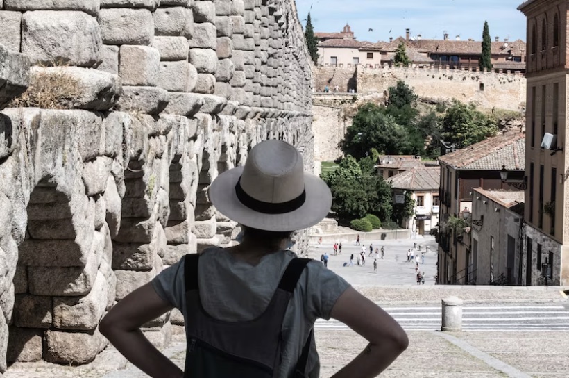 a tourist enjoying the view