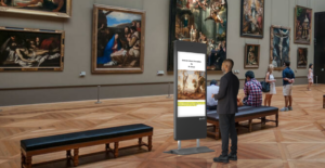 interactive kiosk at museum 