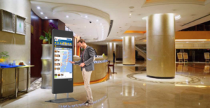 kiosk at hotel lobby